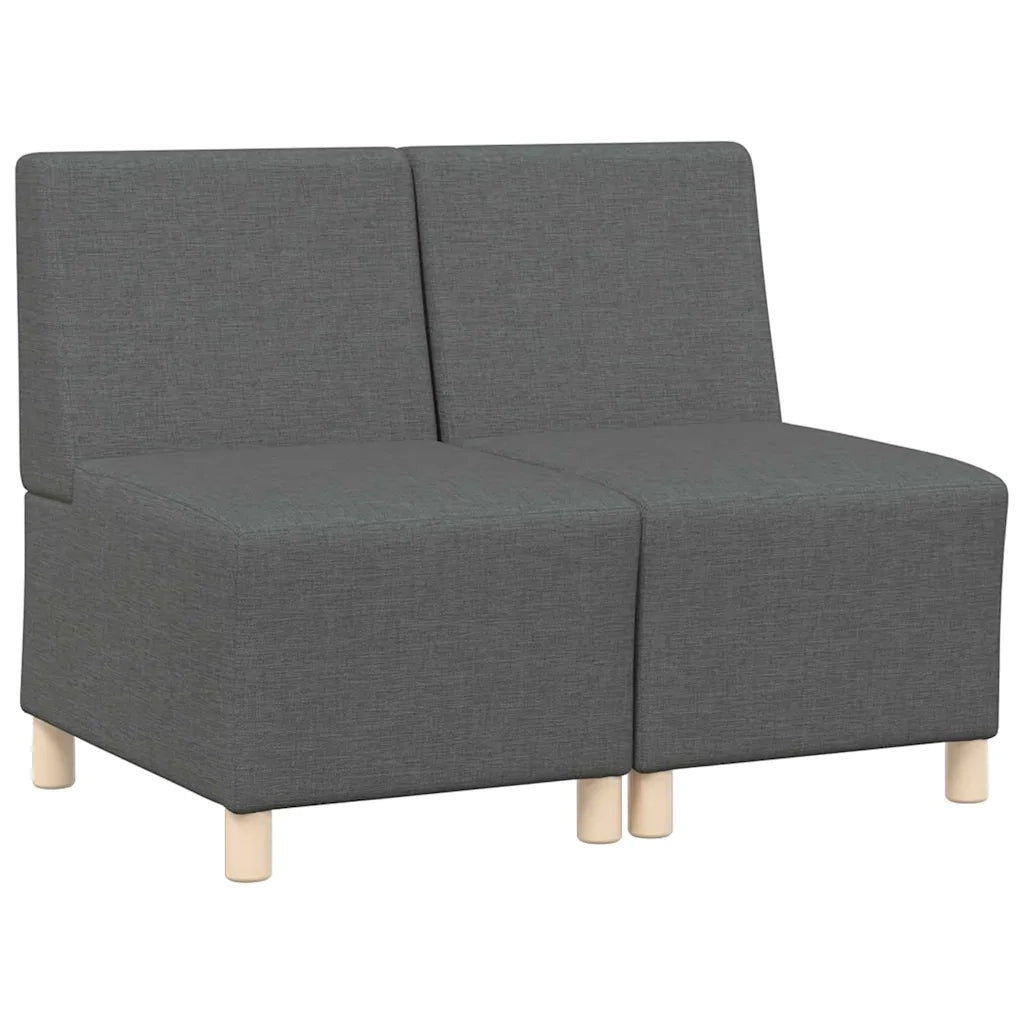 Divano Modulare Senza Braccioli 2 pz-Sofa Modulare-Divanetto Grigio scuro 464392