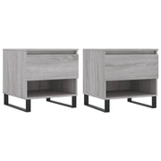 2 pz Tavolini salotto | Tavolino da caff¨¨ | Tavolino da Soggiorno Grigio Sonoma 50x46x50cm Legno Multistrato