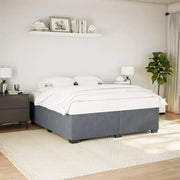 Giroletto senza Materasso Grigio Scuro 180x200 cm Velluto