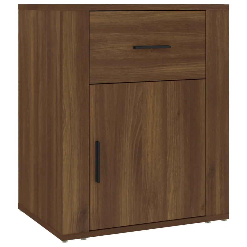Comodino-Tavolino da notte Rovere Marrone 50x36x60 cm Legno Multistrato