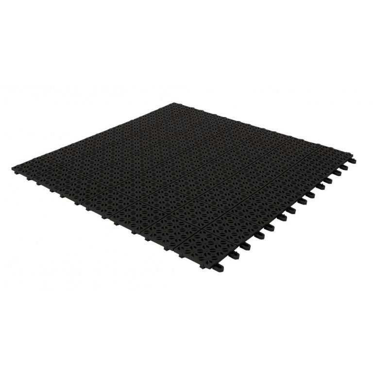 Set da 4 Piastrelle Flessibili in Plastica 55,5 x 55,5 cm da esterno, drenanti e autobloccanti