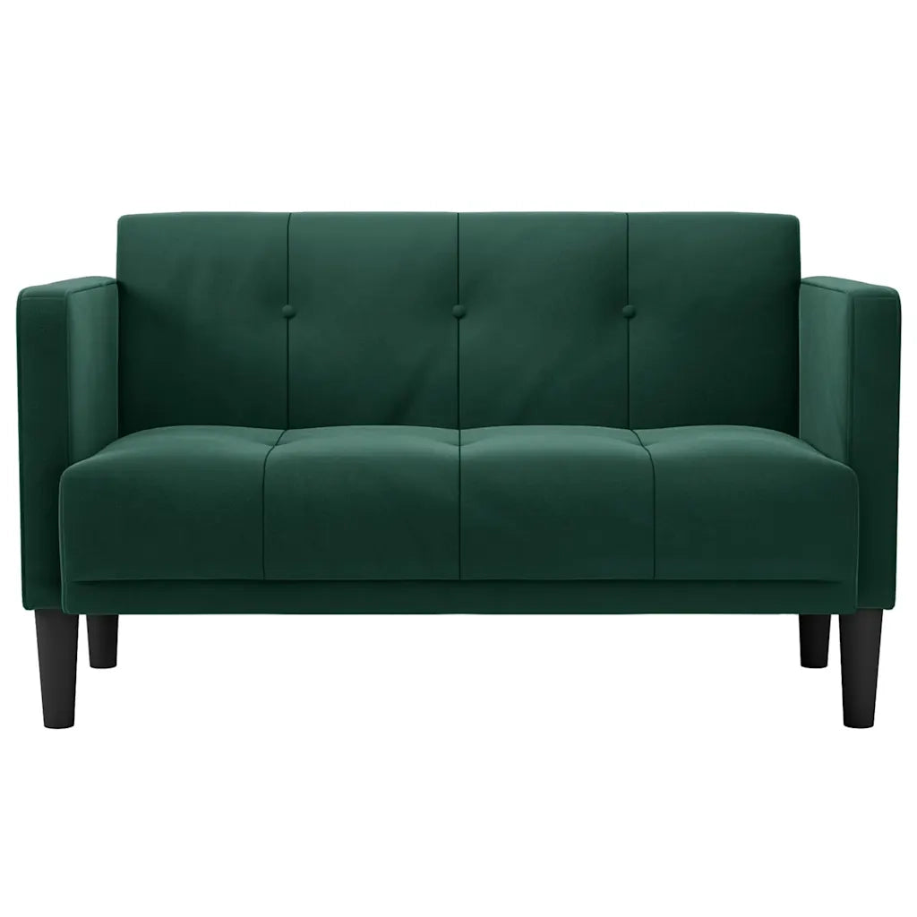 Divano | Divano da soggiorno | Sofa Divanetto Verde Scuro 111 cm in Velluto