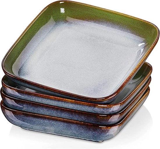 Set di servizio per zuppe, grandi scodelle per insalata, ciotola per zuppe, resistente al microonde, lavabile in forno a microonde, lavabile in lavastoviglie.