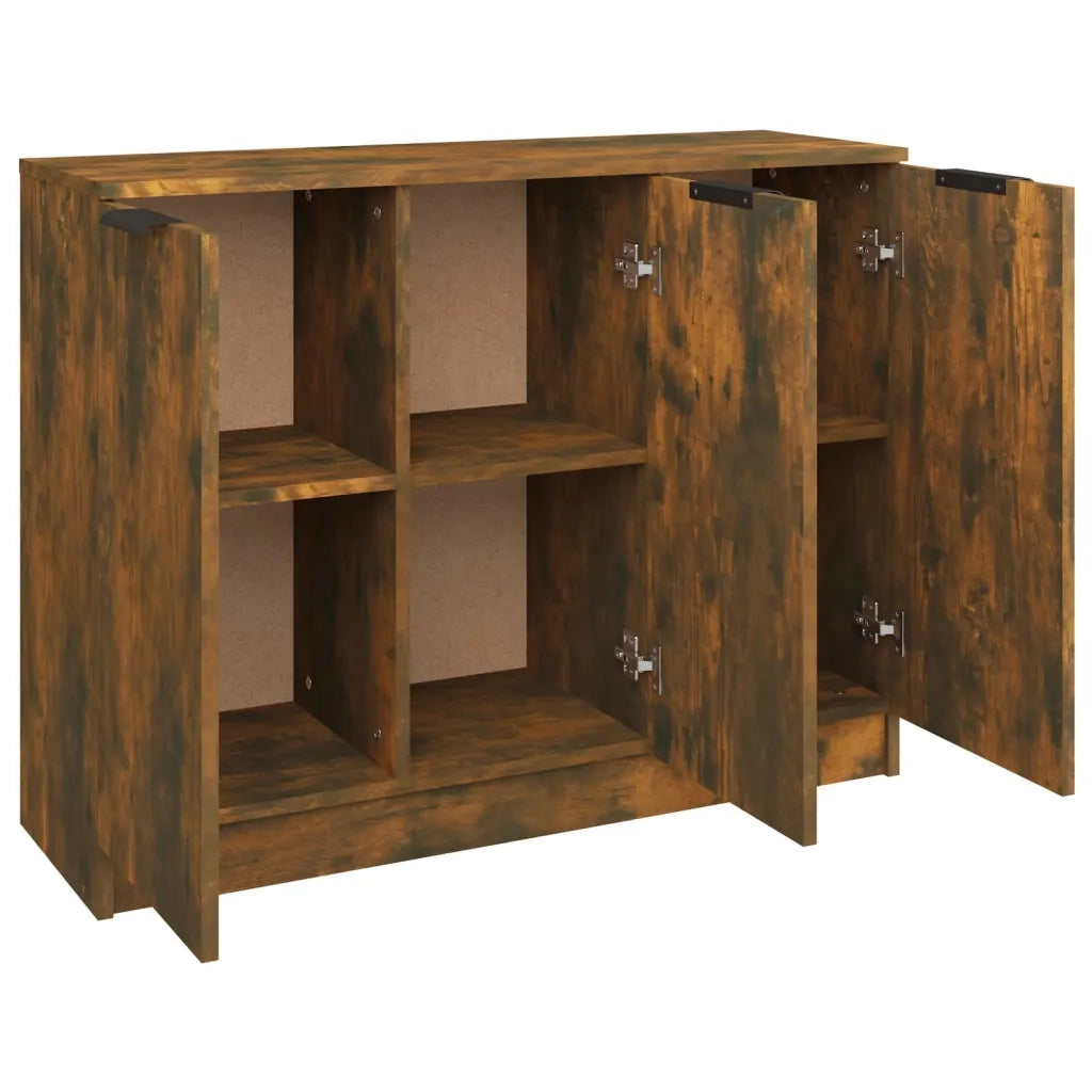 Credenza-Buffet-Armadio da cucina Rovere Fumo 90,5x30x70 cm in Legno Multistrato