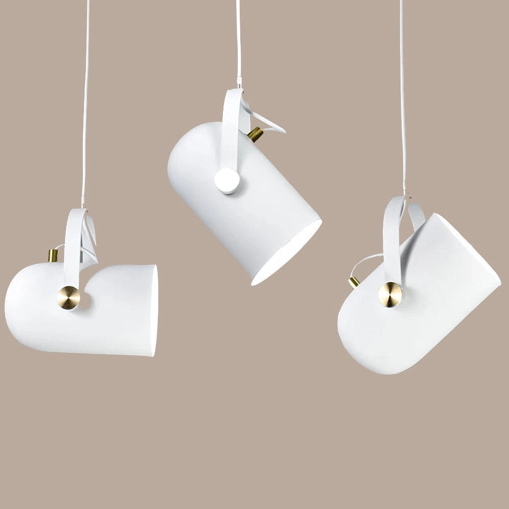 Trade Shop - Lampadario A Sospensione Da Soffitto Design Con Paralume Orientabile Attacco E27 Ip20 A21 -