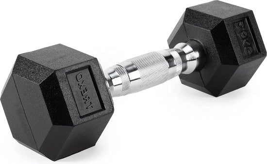 Palline da allenamento 25-35 kg forma esagonale resistente gomma in ghisa durevole - allenamento a casa con impugnatura ergonomico stabile multiforme