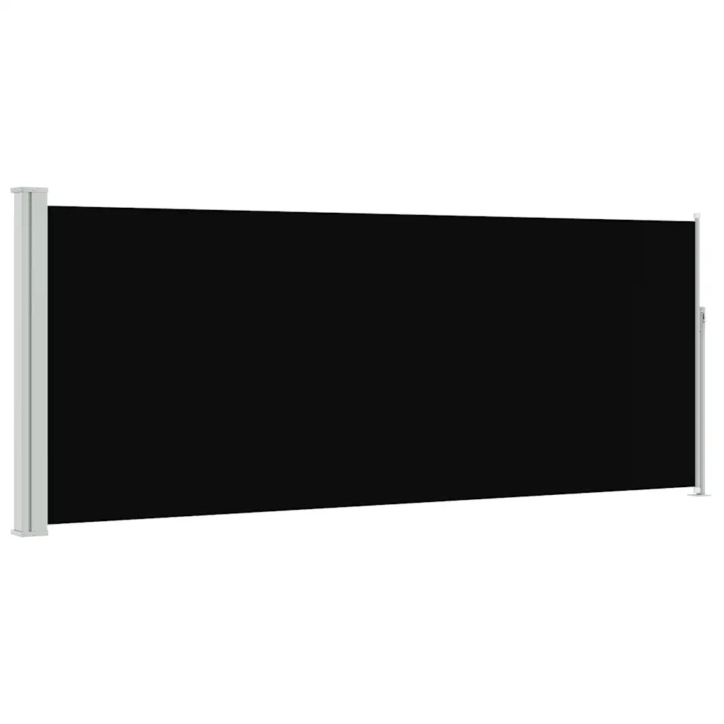 Tenda da Sole Laterale Retrattile 117x314 cm Nera 45359