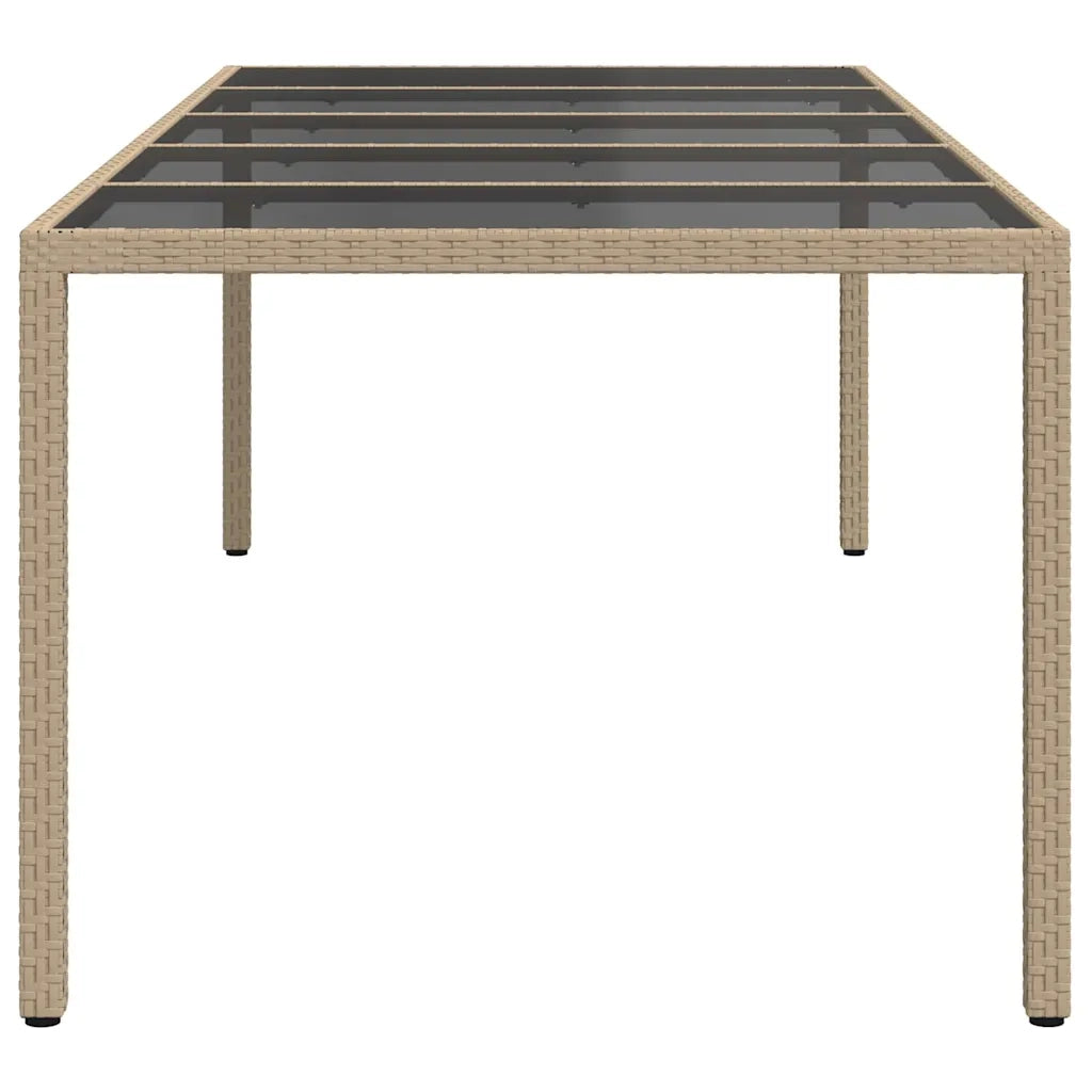 Tavolo da Giardino Beige 250 x 100 x 75 cm polyrattan 362557