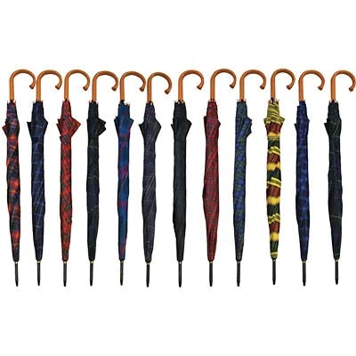 OMBRELLO PIOGGIA GOLF SCOZZESE - PL/METALLO 8 STECCHE AUTOMATICO CM 134- 3 pezzi
