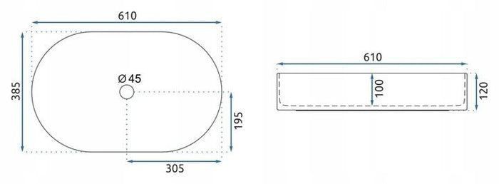 Lavabo Da Appoggio Rea Nadia 60 Sand