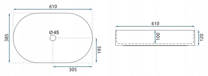 Lavabo Da Appoggio Rea Nadia 60 Sand