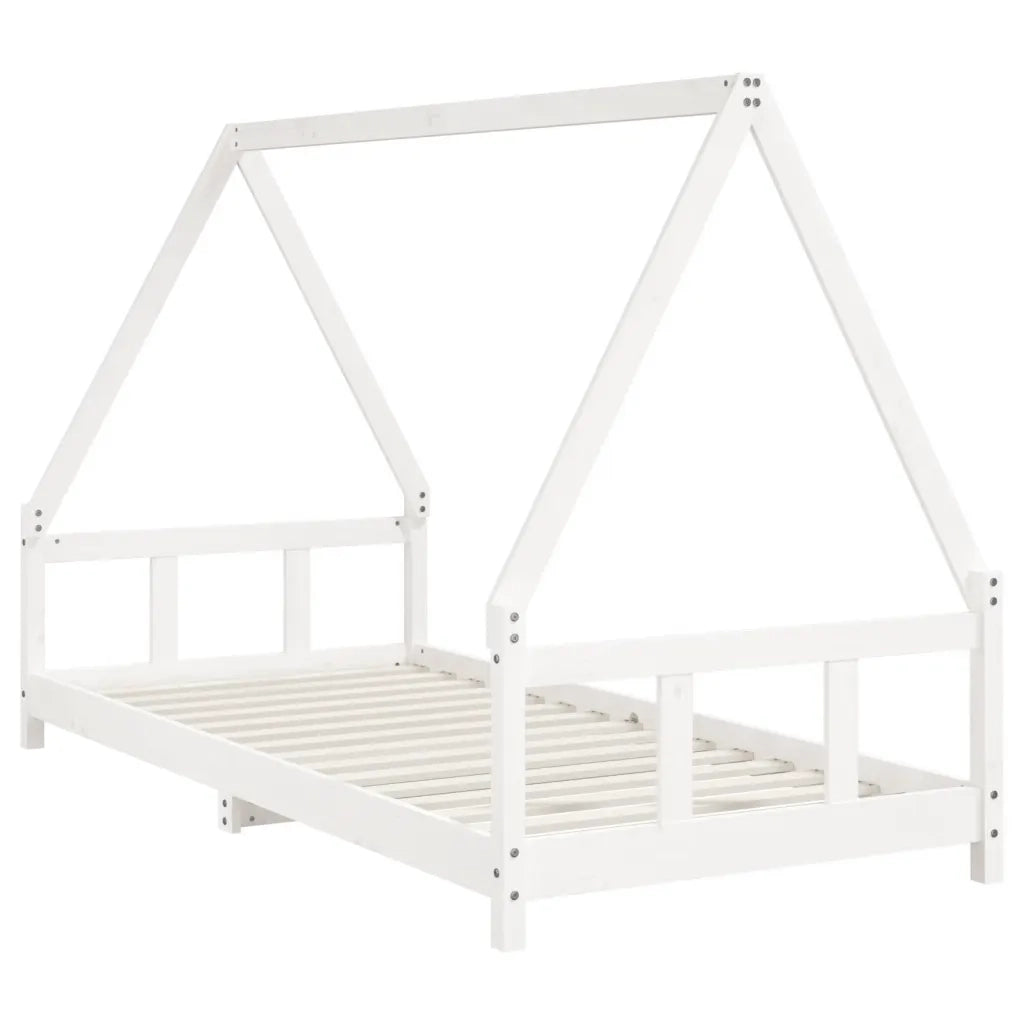Giroletto per Bambini-Struttura Letto Bambini Bianco 90x200cm in Legno Massello di Pino 169171