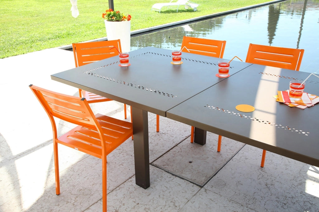 Tavolo da Giardino Allungabile 220/300x110x76 cm in Acciaio RD Italia Helios XL Antracite