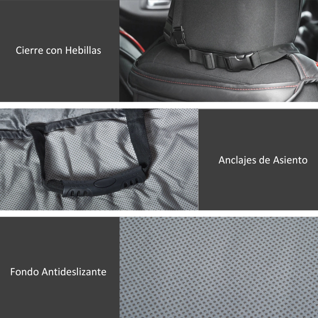 Coprisedile Anteriore Auto per Cani ¨C Xylo ¨C Antiscivolo con Ancoraggio 105x46 cm Grigio
