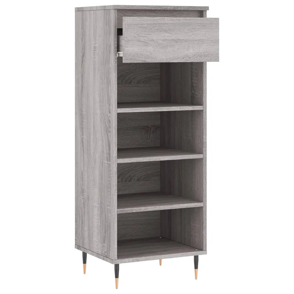 Scarpiera-Scaffale per scarpe Grigio Sonoma 40x36x105 cm in Legno Multistrato 498338