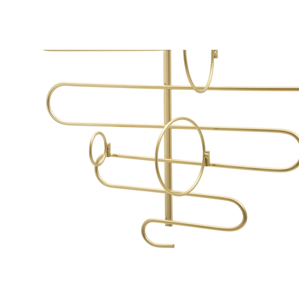 Porta Bottiglie VKH326, Oro, Metallo, 53x13x72 cm