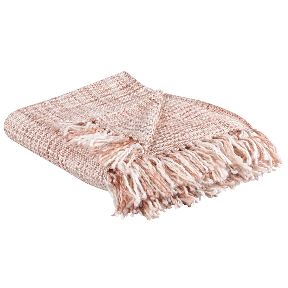 Coperta con frange fatta a mano 125 x 150 cm multicolore plaid copriletto camera da letto soggiorno