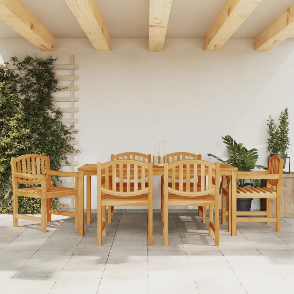 Set da Pranzo da Giardino 7 pz in Legno Massello di Teak 3157934