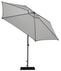 Ombrellone da Giardino Ø3 m Palo Ø38 mm in Alluminio Tessuto Dralon Acrilico Border Bianco