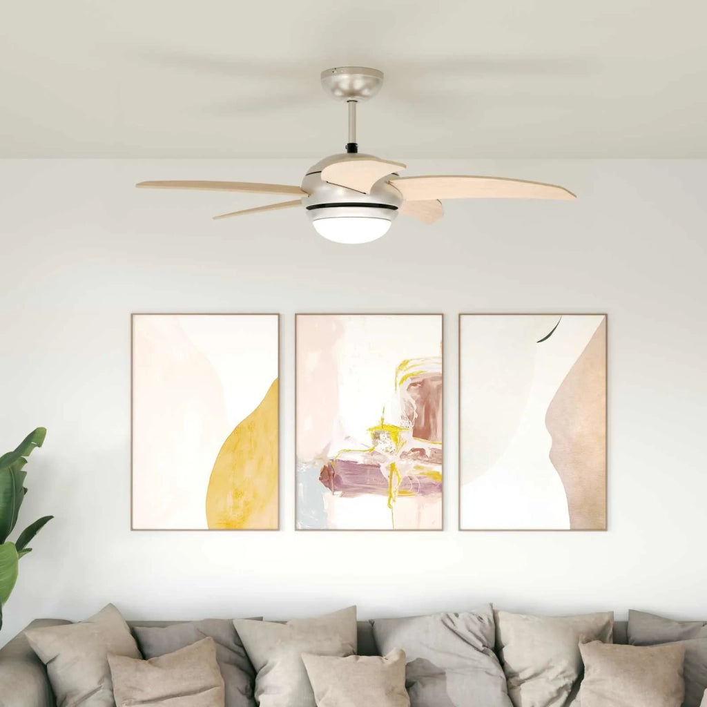 Ventilatore da soffitto con luce e telecomando Ø 110 cm Sonoma 42035655