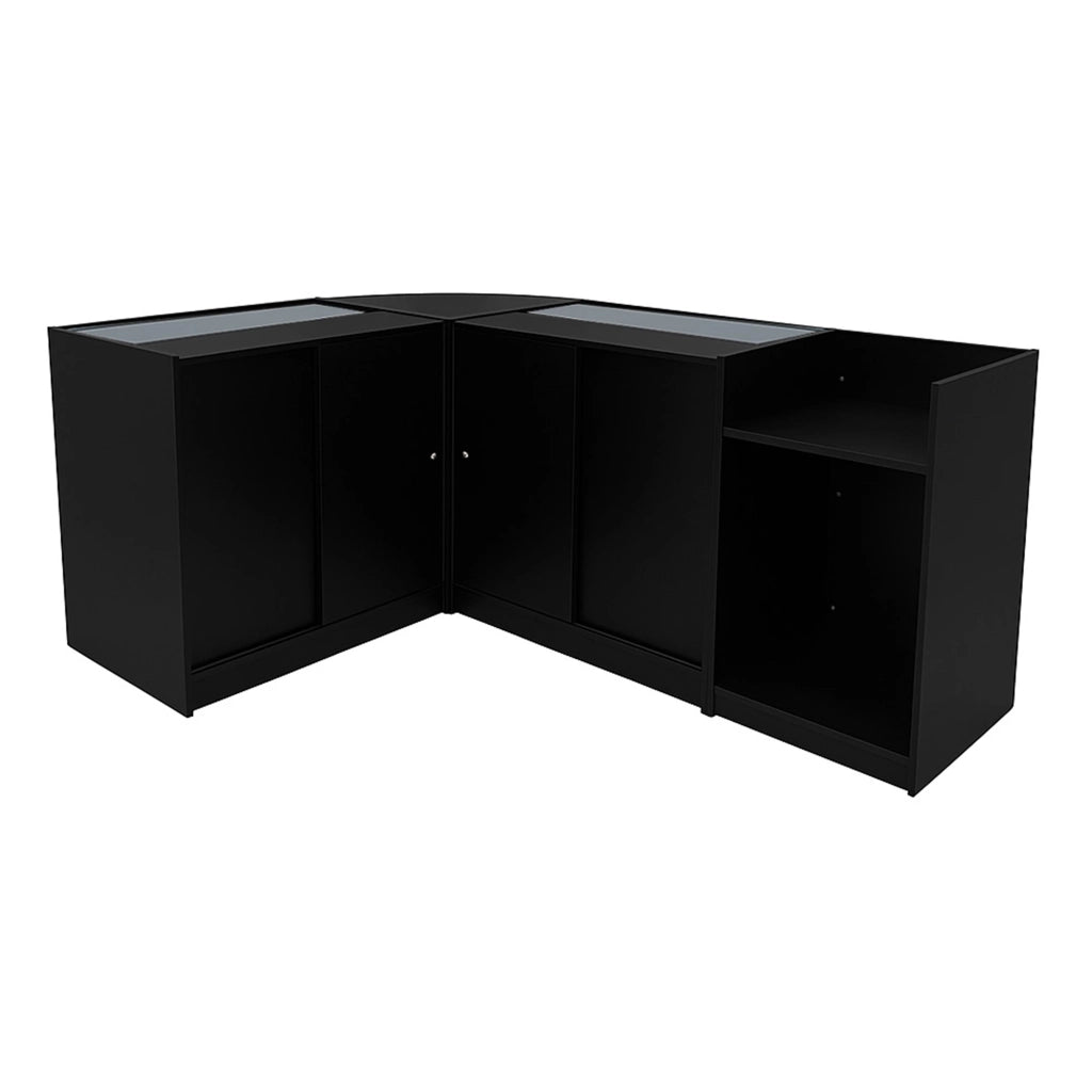 Set Banconi Nero Hyperion LED K900 B900 LM60 TB60 con Serrature e Vetrina