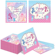 Serviette per tavola 40 pezzi - Tema marina - Decorazione per festa - Dimensioni 33x33 cm