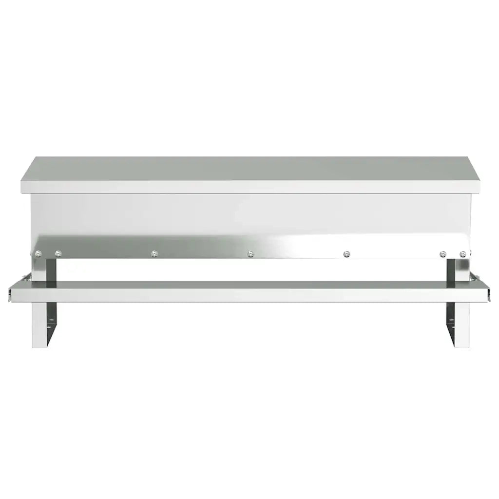 Mangiatore a Pedale per Pollo Argento 48,5 x 39,5 x 19 cm CFW2244799