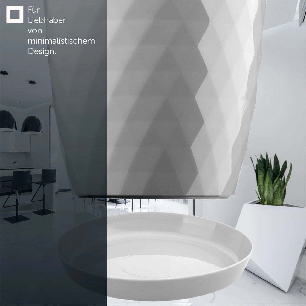 Vaso da fiori in plastica KADAX con supporto, coprivaso, 12 cm, grigio, Kadax