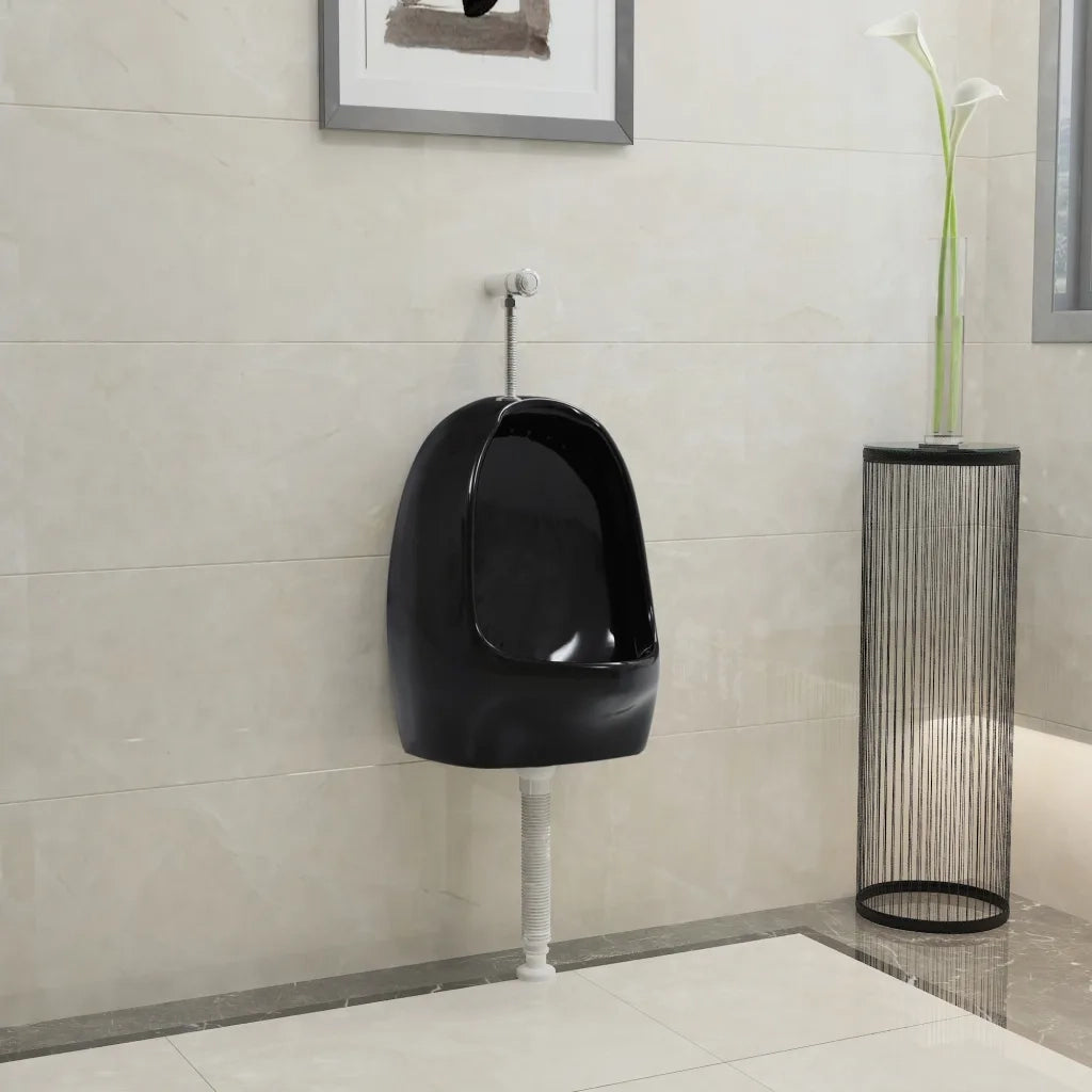 Orinatoio Sospeso con Sciacquone in Ceramica Nero CFW9628273