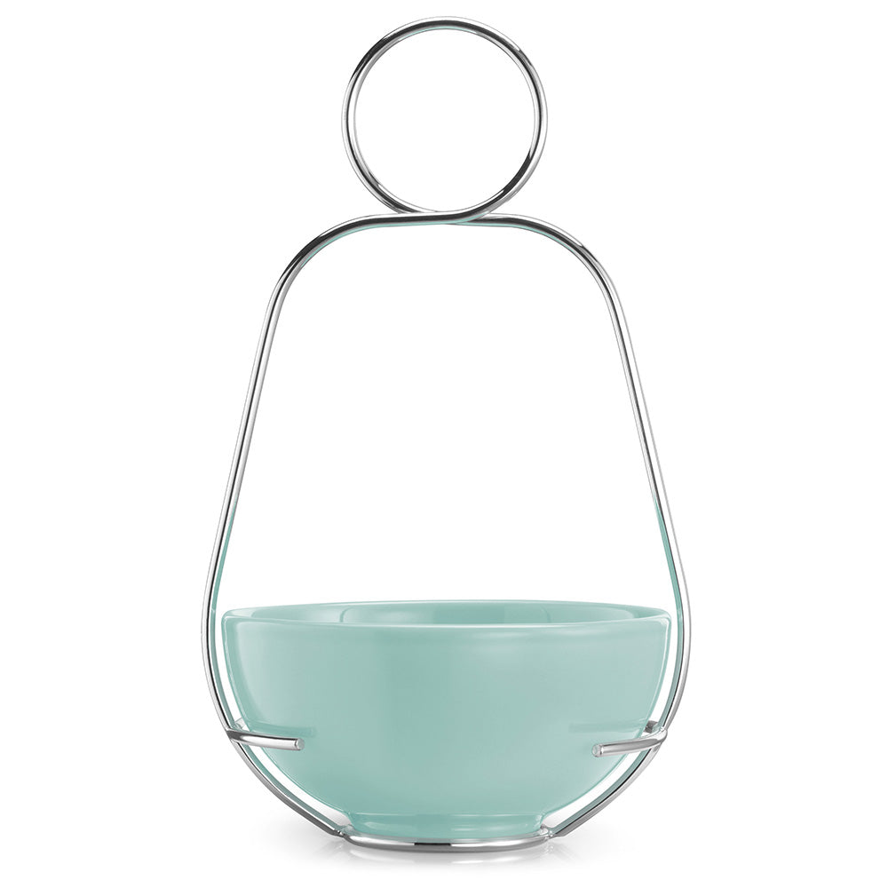 Coppetta per Aperitivo in Gres e Acciaio Kaleidos Turchese