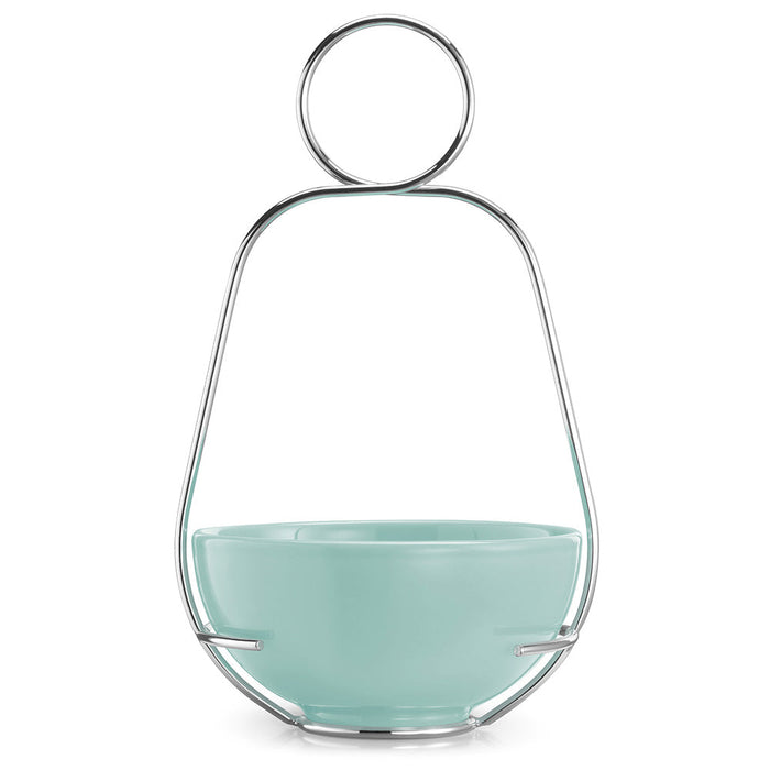 Coppetta per Aperitivo in Gres e Acciaio Kaleidos Turchese