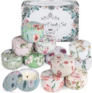 Set di candele con profumo naturale di fiori - Ideale per matrimoni, nuove abitazioni, compleanni e altro - Regalo lussuoso per donne