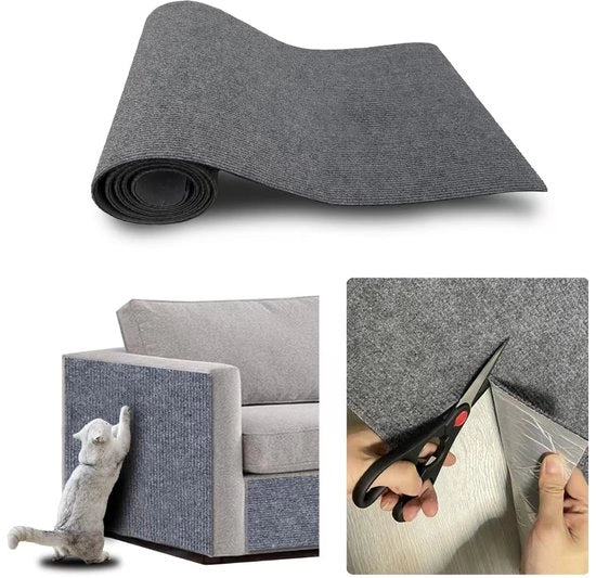 Mat per gatti autofissante 40 x 200 cm Grigio chiaro Protezione contro graffi per gatti per divano, mobili, porta, muro