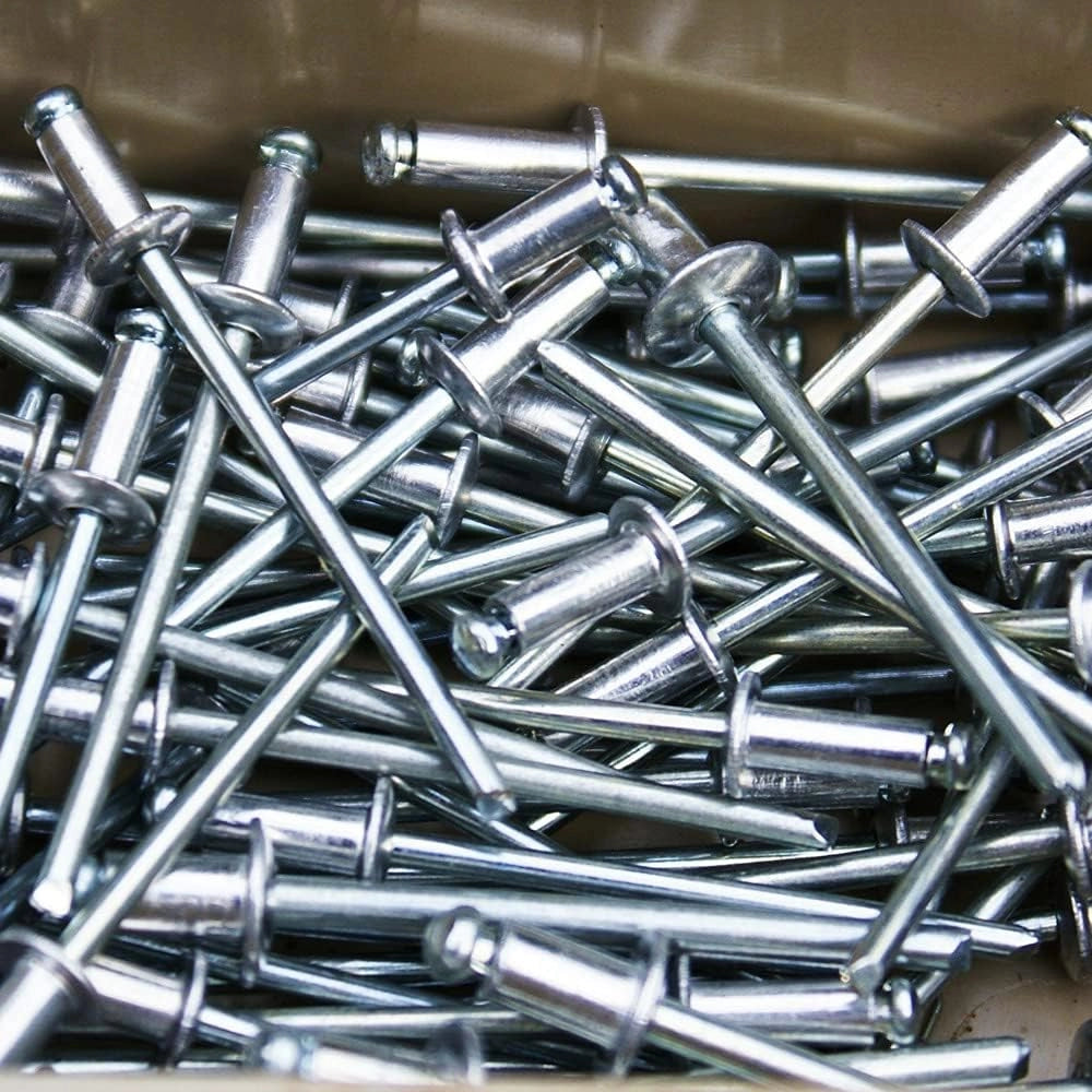 Deuba Set Pinza Rivettatrice 5 Mandrini 75 Dadi 3,2-6,4 mm Contenitore di Raccolta Manici Lunghi Ergonomici