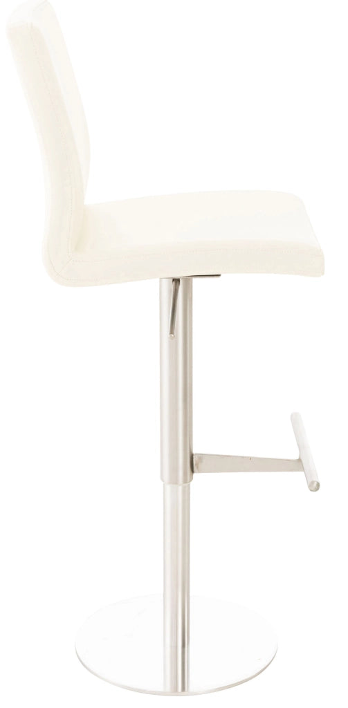 2er Set Barhocker Cadiz Kunstleder edelstahl
