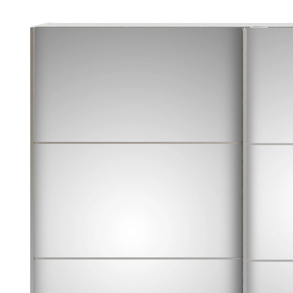 Guardaroba 2 ante Bema, Mobile camera da letto, Cabina armadio portabiti, Armadio appendiabiti, 182x64 h202 cm, Bianco