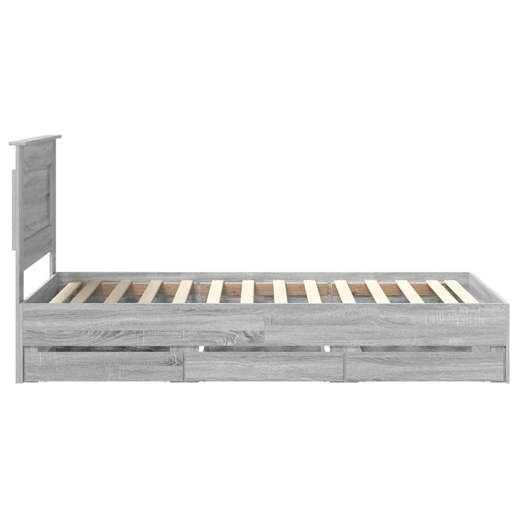 Struttura del letto con cassetto Grigio Sonoma 75 x 190 cm 3410218