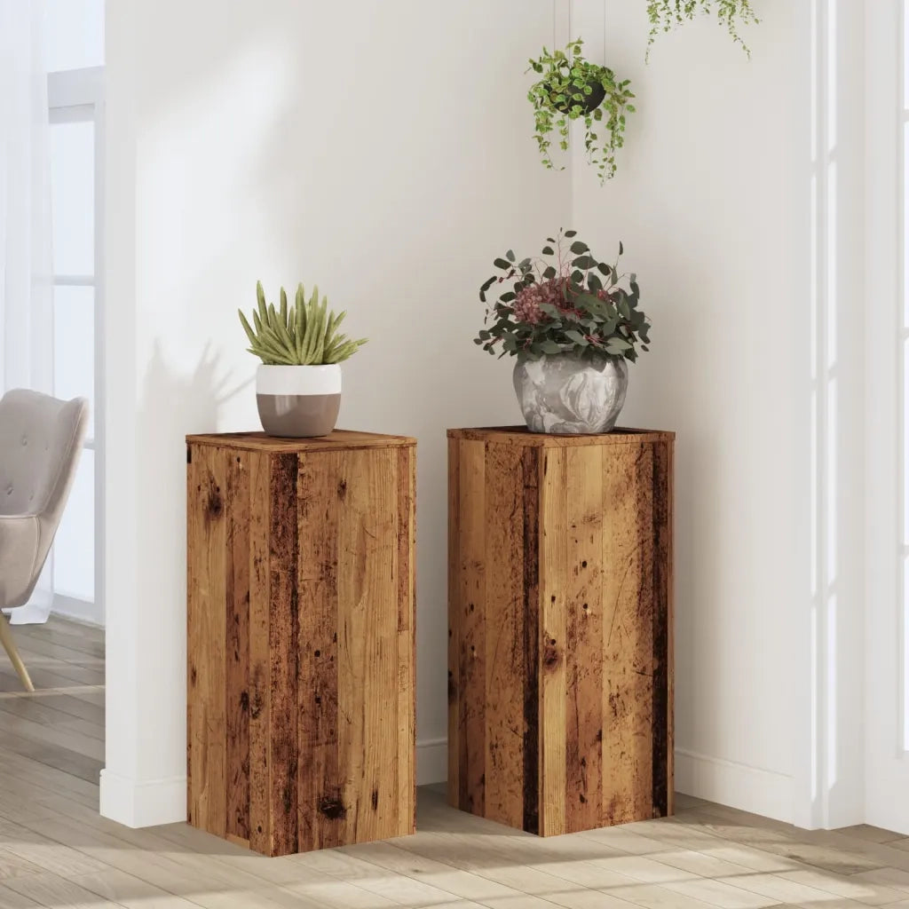 Supporti per Piante 2 pz Legno 30x30x70 cm Legno Multistrato