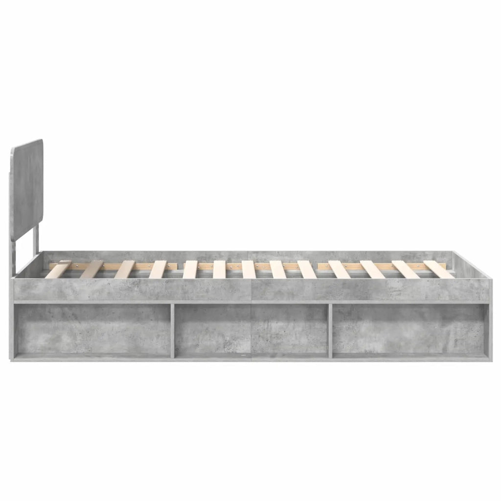 Struttura del letto Grigio Concretè 100 x 200 cm Pino massello 3412117