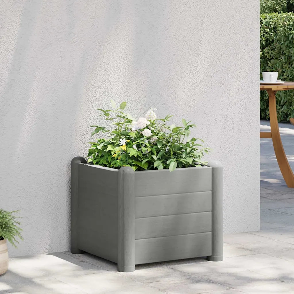 Letto Rialzato da Giardino in PP Grigio Pietra 43x43x35 cm 317579
