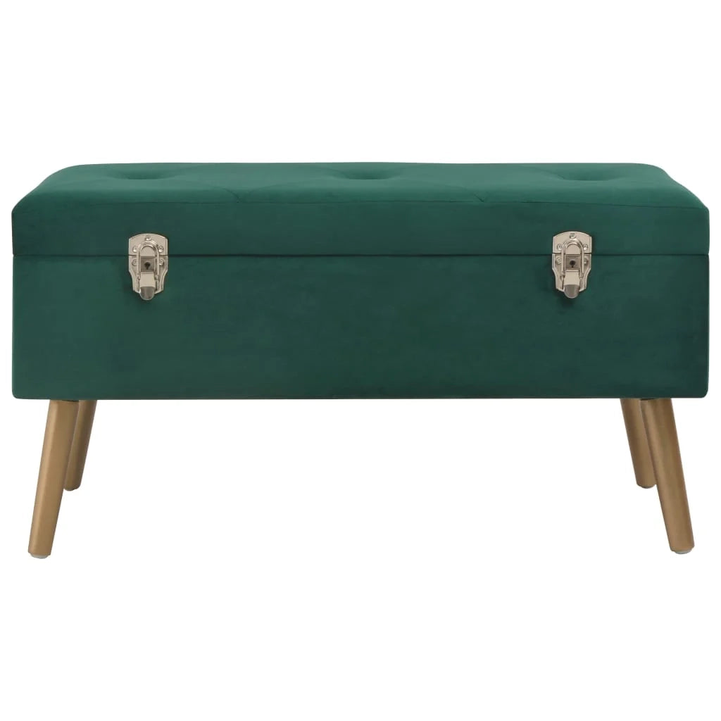 Panca con vano contenitore 80 cm velluto verde 02_0010985