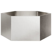 Fioriera da Giardino Esagono 104x90x45 cm in Acciaio Inox