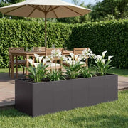 Vaso da giardino Nero 200 x 80 x 60 cm 8005932