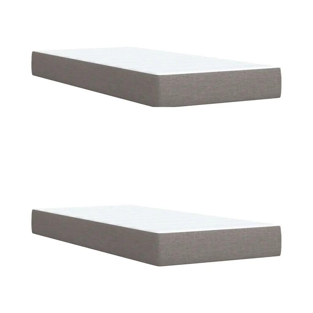 Giroletto a Molle con Materasso Tortora 200x200 cm in Tessuto 3285992