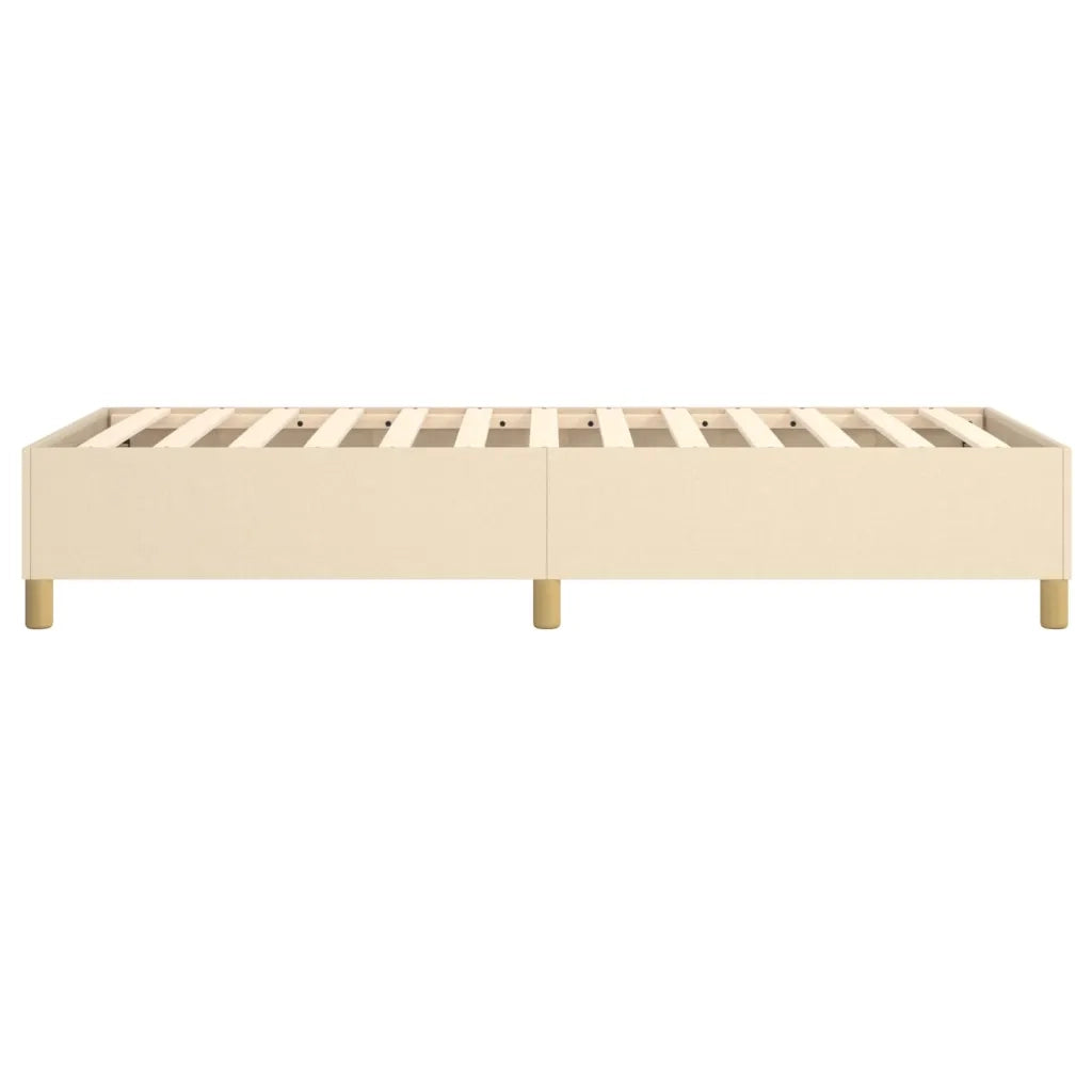 Struttura Letto a Rete a Molle-Giroletto Crema 90x200 cm in Tessuto 239570