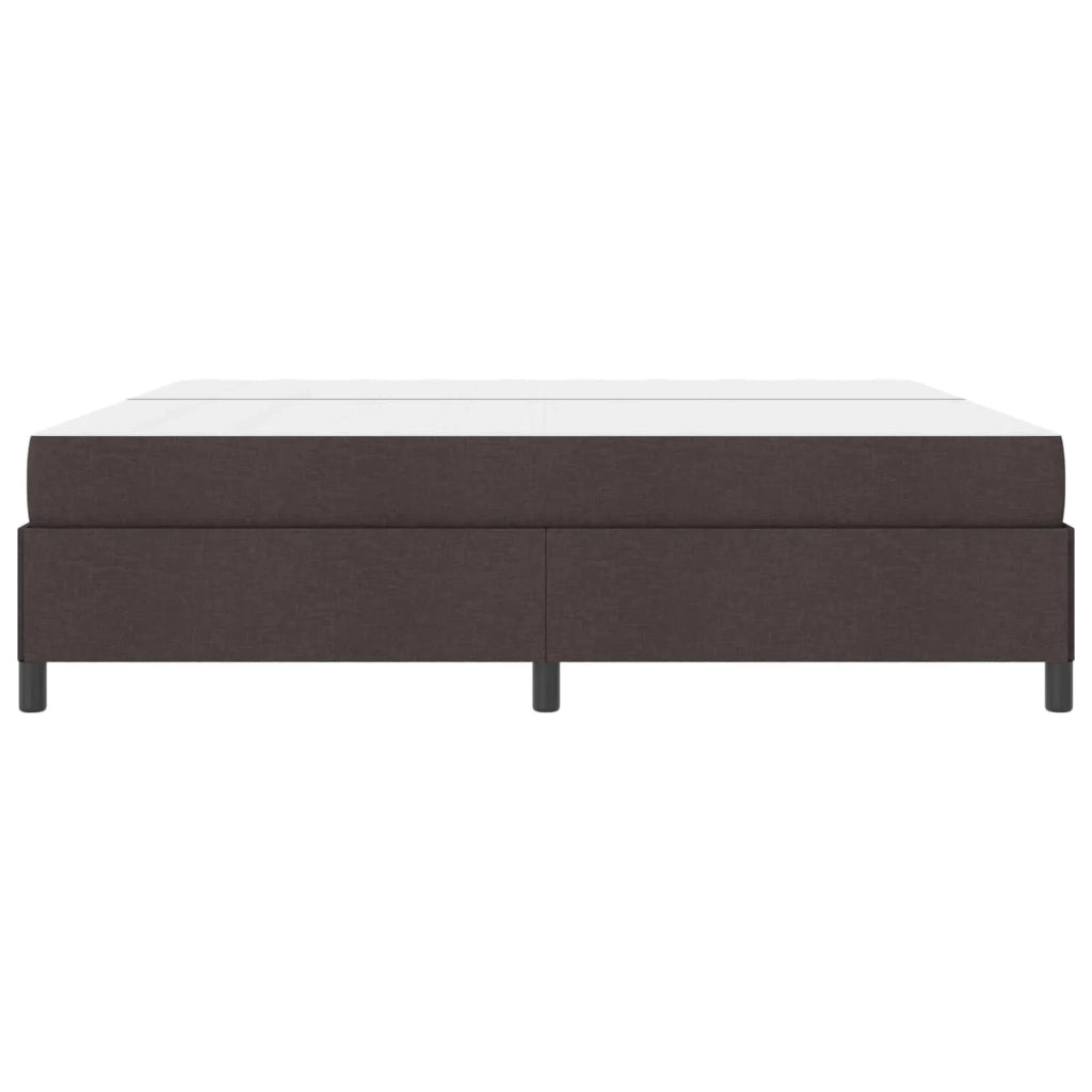 Letto a molle con materasso Marrone Scuro 200 x 200 cm Tessuto 3398888