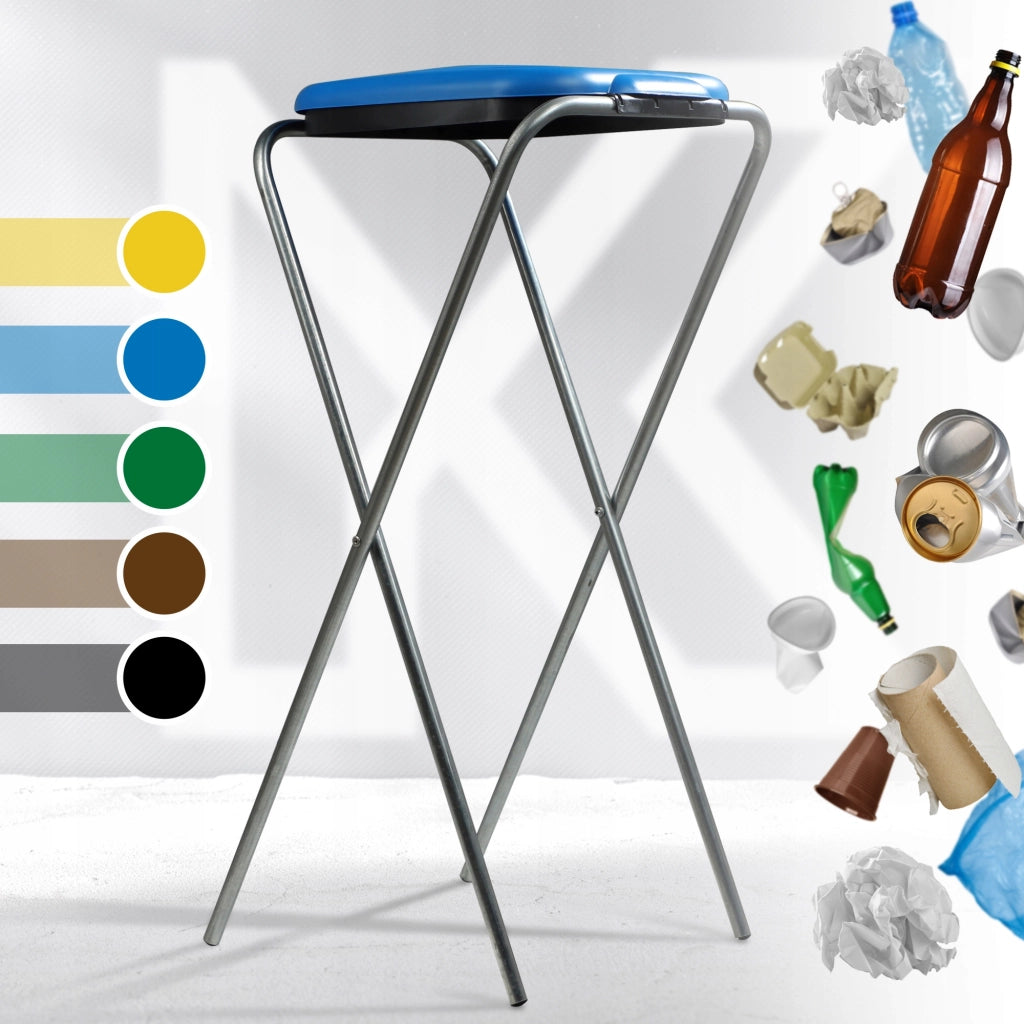 Cestino con supporto KADAX per sacchi per la raccolta differenziata, 120 litri, blu.