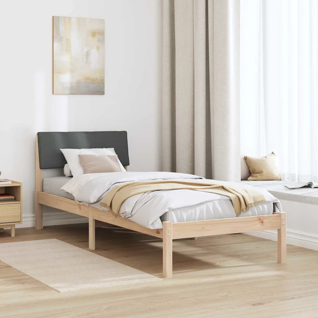 Struttura del Letto marrone e grigio scuro 80 x 200 cm