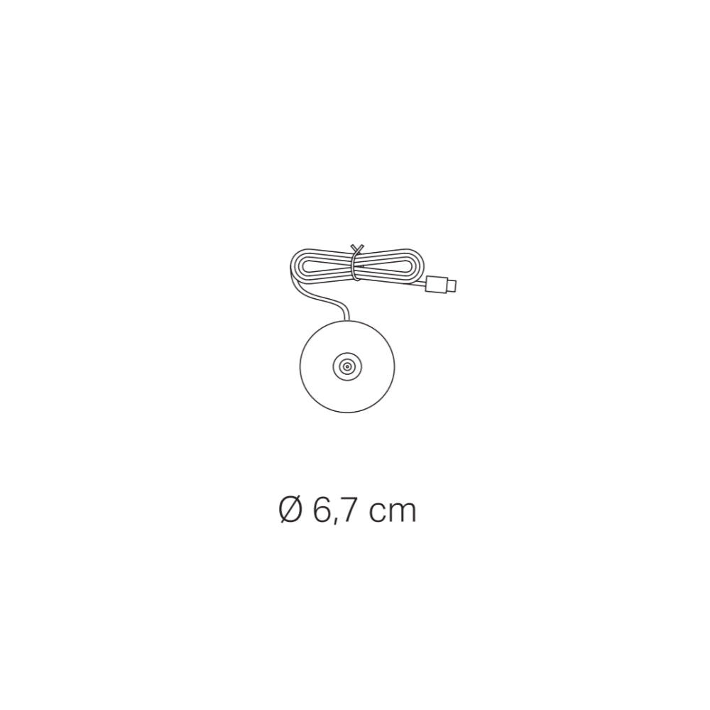 Zafferano Base di Ricarica a Contatto USB-A per Carolina - Wireless, Compatibile, Ricambio, 5V 1A, no spina