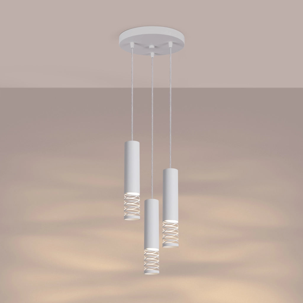 Lampada a sospensione LAMI 3P bianco